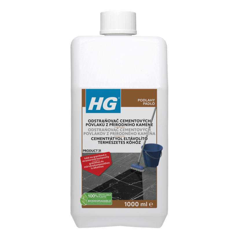 HG odstraňovač cementových povlaků z přírodního kamene 1000ml
