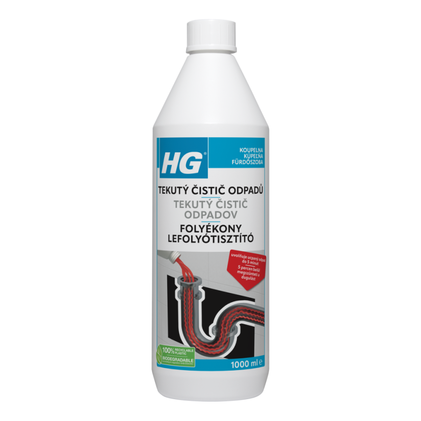 HG tekutý čistič odpadů 1000 ml