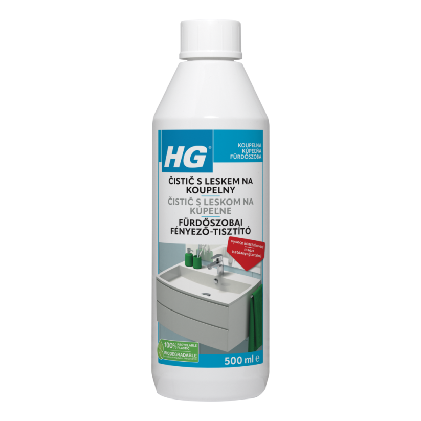 HG čistič s leskem na koupelny 500 ml