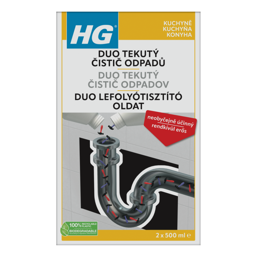 HG Duo tekutý čistič odpadů 1000 ml