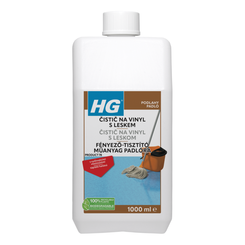 HG Vyživující čistič s leskem pro podlahy z umělých materiálů 1 l