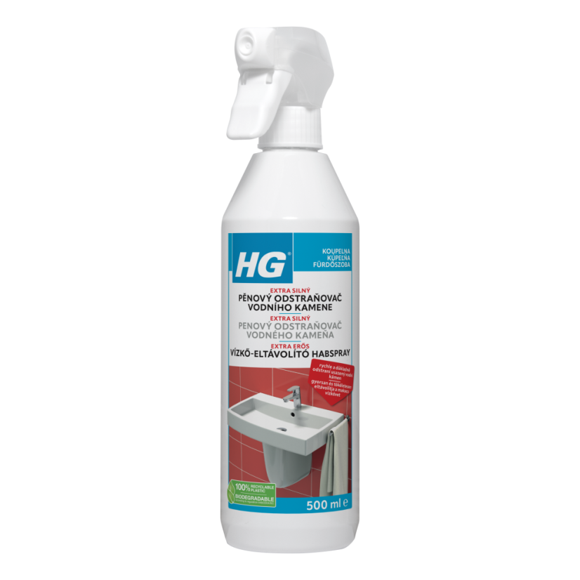 HG extra silný pěnový odstraňovač vodního kamene 500 ml