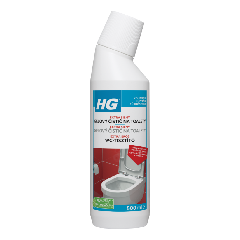 HG Extra silný gelový čistič na toalety 500 ml