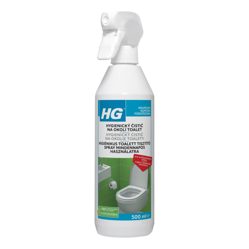 HG hygienický čistič na okolí toalet 500 ml